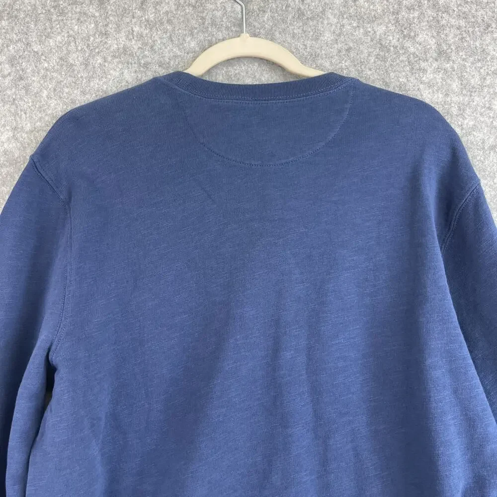 J Crew Sweatshirt Mens Medium Blue Lightweight French Terry‎ Pocket Crewneck New